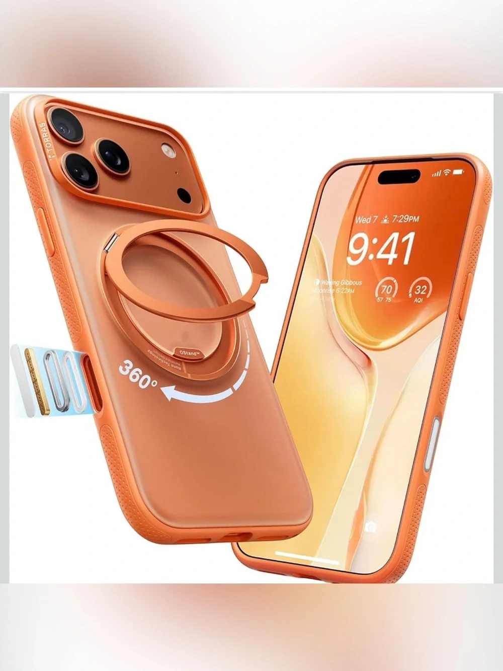 NEW iPhone 17 Pro Max MagSafe 4X Military Grade Protection Translucent Orange